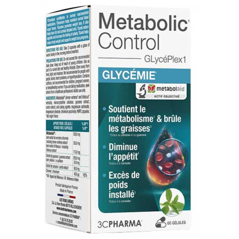 3C Pharma Metabolic Control Bloedsuiker 60 Capsules