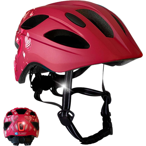 Crazy Safety Cool Heart, fietshelm, junior, rood