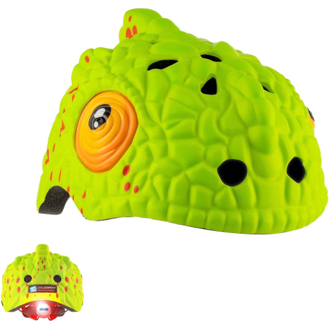 Crazy Safety Chameleon, fietshelm, junior, groen