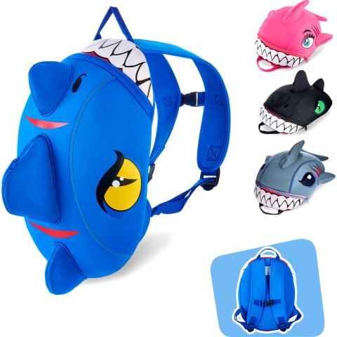 Crazy Safety Dino, rugzak, junior, blauw
