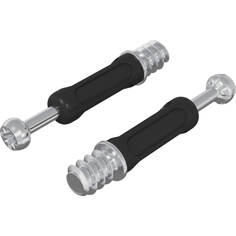 VidaXL Cam lock bout 2 st zilver en zwart m6 x 40 mm metaal