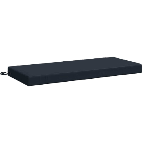 VidaXL Bankkussen soest 100% polyester donkerblauw 110 x 50 x 8 cm