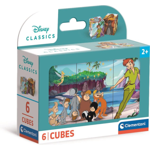 Clementoni - 6 blokken puzzel - disney classic - 6 afbeeldingen - vanaf 3 jaar