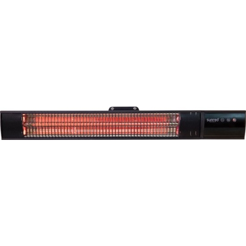 Sunred - Dark lijn - Zwart - Wand model - Terrasverwarmer – Carbon rosé goud technologie - 2500 W – ECO - 3 standen - Afstand bestuurbaar - Elektrische heater