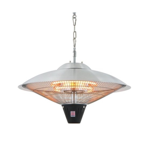 Sunred – Sirius - Bright lijn - Zilver – Hangend model - Terrasverwarmer – Halogeen technologie – 2100W – ECO – 3 standen – Elektrische heater – heater