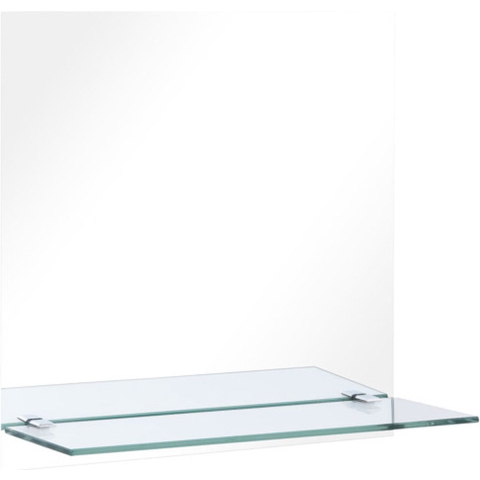 VidaXL Wandspiegel met schap 40x40 cm gehard glas