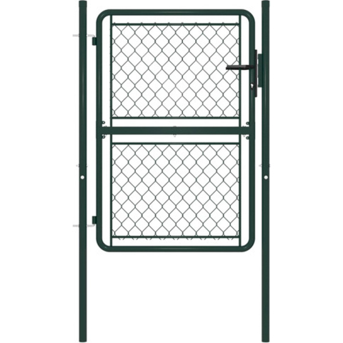VidaXL Tuinpoort staal 100x125 cm groen