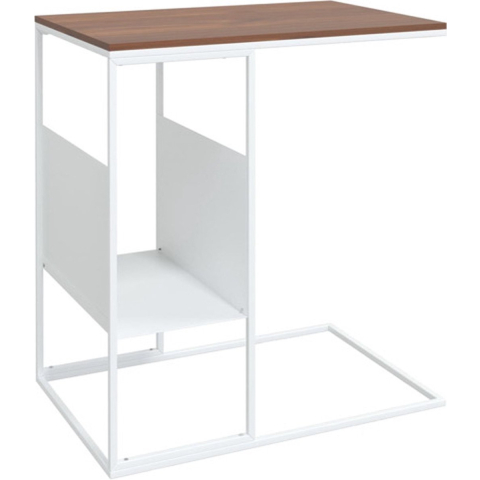 VidaXL Bijzettafel 55x36x59,5 cm bewerkt hout wit