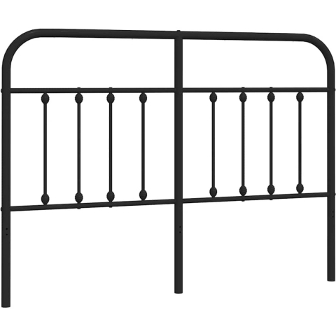 VidaXL Vervangend hoofdbord metaal zwart 150 cm