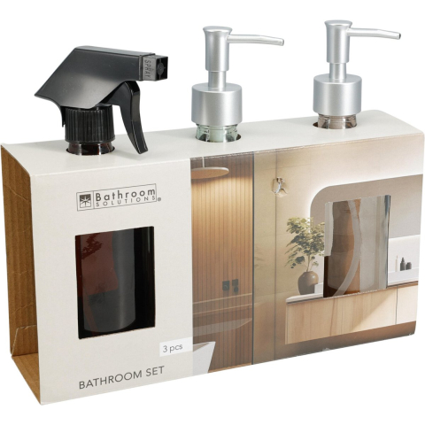 Bathroom Solution Badkamer set glas 3-delig