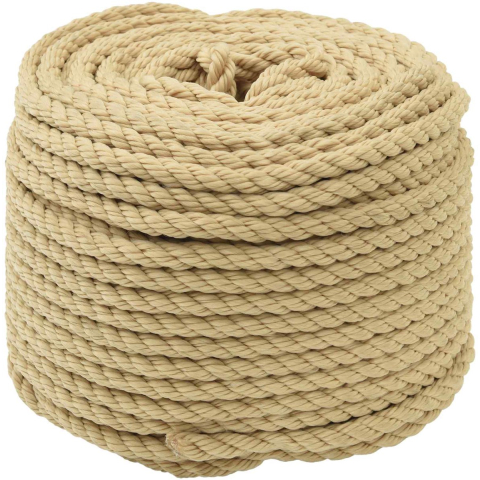 VidaXL Boottouw 8 mm 50 m naturel polypropylène
