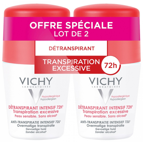 Vichy Déodorant Anti-Transpiratie Intensief 72u 2x50ml Promo