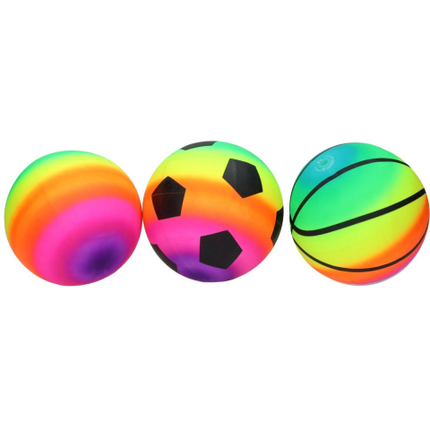 Toi-Toys play out regenboog bal 20cm 3 assorti