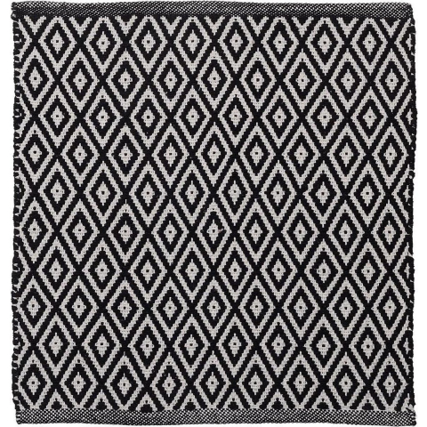 Sealskin - trellis badmat 60x60 cm - katoen - zwart