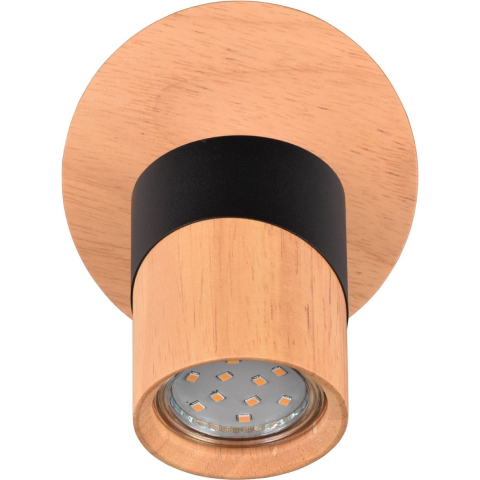 TRIO aruni - spot - houtkleurig met zwart - excl. 1x gu10 4,5w