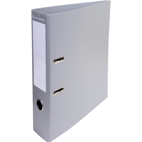Exacompta Prem Touch Breed Ordner A4 70 mm Grijs 2 Ringen 53740E Kunststof Staand 10 Stuks