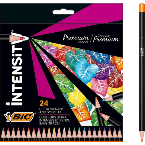 BIC Intensity Premium Kleurpotloden 3,3 mm Kleurenassortiment 24 Stuks