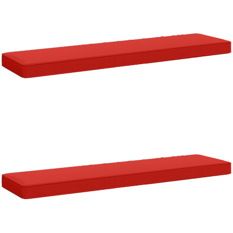 VidaXL 2-delige bankkussens vught 2 st 100% polyester rood
