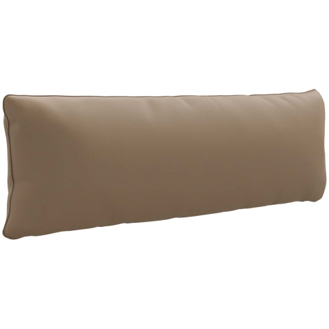 VidaXL Rugkussen putten 100% polyester taupe 120 x 40 x 15 cm