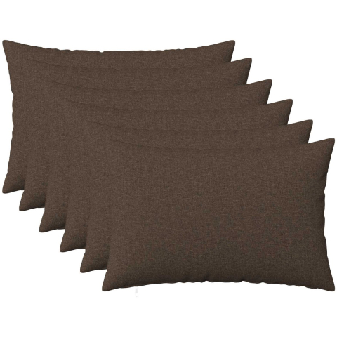 VidaXL Plaid kussen 6 st heerlen taupe 30 x 50 cm stof