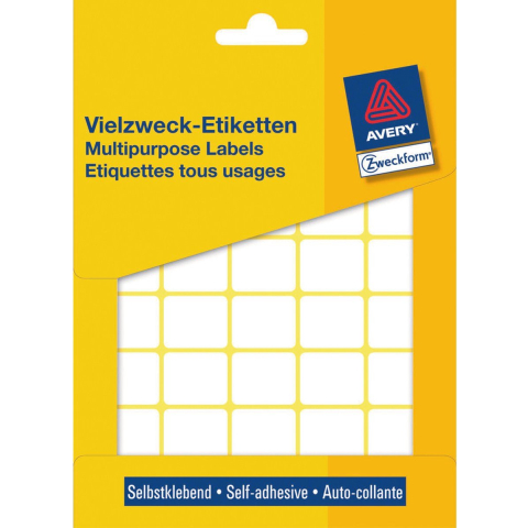 Avery Huismerk 3318 handmatige etiket 22x18mm wit