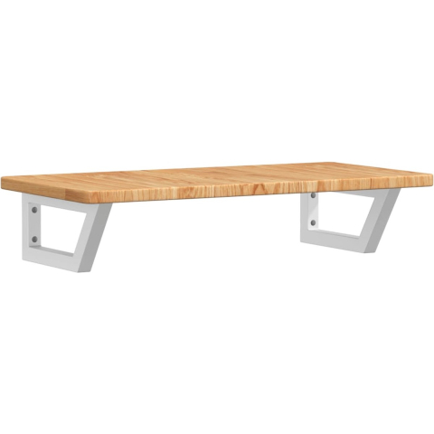 VidaXL Badkamer wandschap staal en massief eikenhout