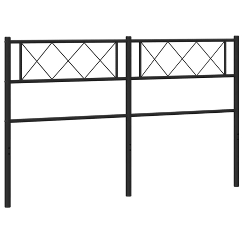 VidaXL Vervangend hoofdbord 120 cm metaal zwart