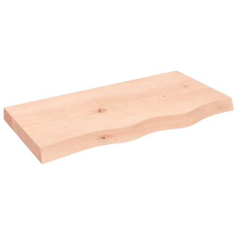 VidaXL Tafelblad 80x40x(2-6) cm onbehandeld massief eikenhout