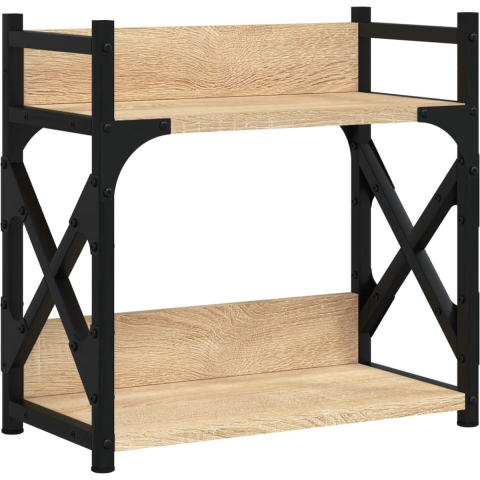 VidaXL Printerstandaard 2-laags 40x20x40 cm bewerkt hout sonoma eiken