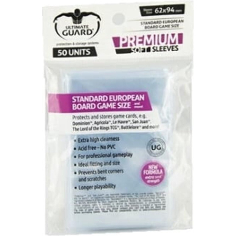 Ultimate Guard board game sleeves (50) - standard european