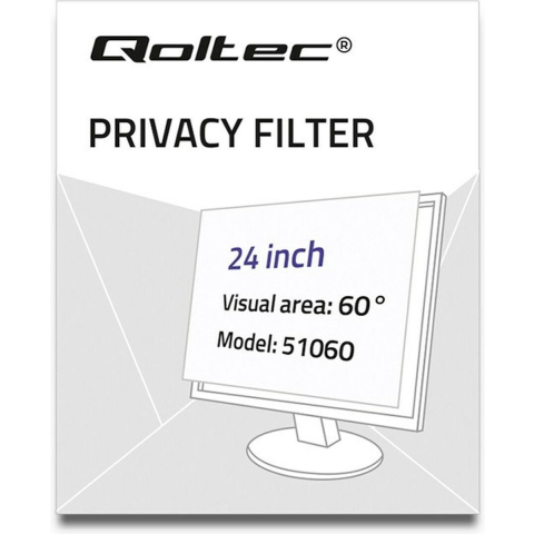 Qoltec Display-privacyfilter 51060 - 24" 16:9 monitor - Transparant