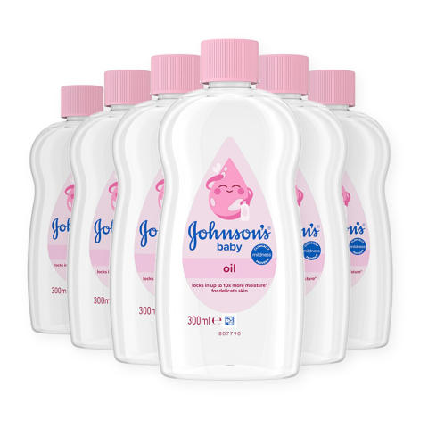 6x Johnson's Baby Olie 300 ml