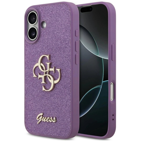 Hoes voor Apple iPhone 17, Guess, Fixed Glitter Big 4G, Paars