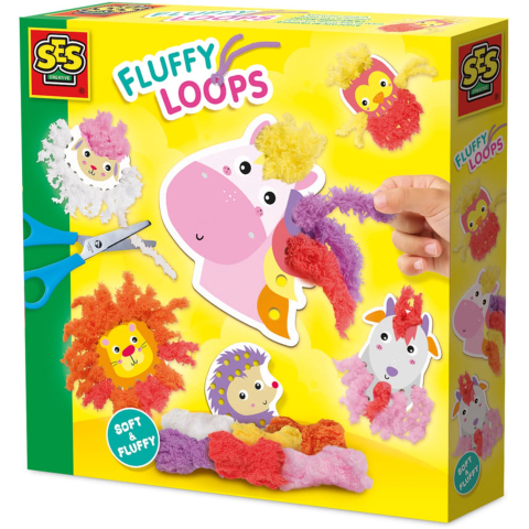SES Creative Fluffy Loops - Soft Yarn Animals