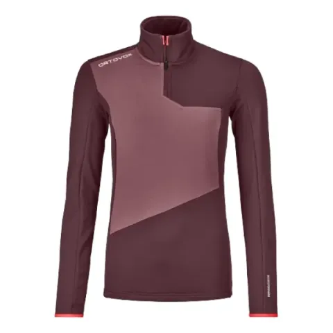 Ortovox Fleece Light Zip Neck Dames Jas (S - Winetasting)