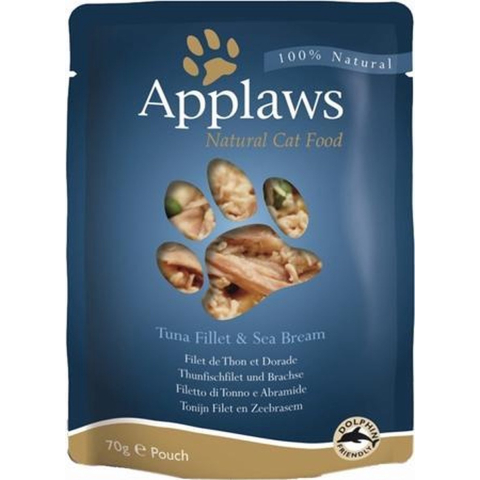 12x70g Tonijn met Brasem Applaws Kattenvoer