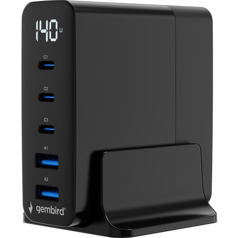 Gembird 5-port 140 W GaN USB fast charger