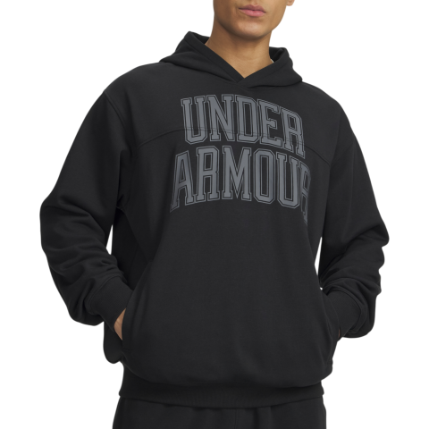 Under Armour Rival Lightweight Graphic Sweatshirt met capuchon, XL, Zwart