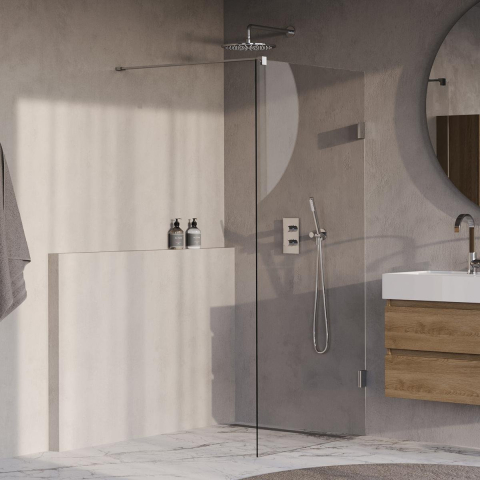 Brauer Void inloopdouche helder glas 100x200cm incl. glascoating chroom