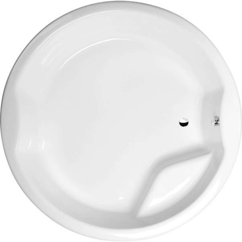 Polysan Royal Rond bad met ondersteuningsframe 172x172x49cm, wit