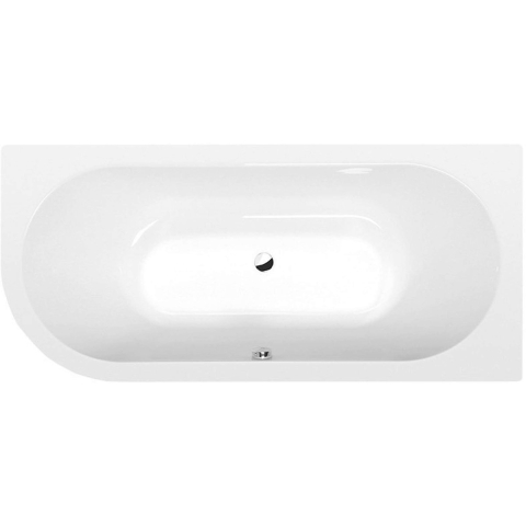 Polysan Viva R asymmetrisch bad 185x80x47cm, wit