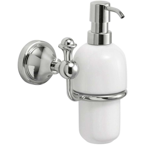 Gedy Nevis Wandgemonteerde zeepdispenser, keramiek, chroom
