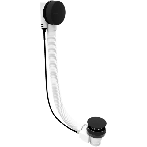 Polysan Klikwaste badvuller afvoer (l) 60cm, stop 7,2cm, mat zwart