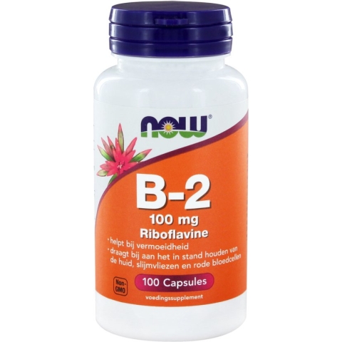 Now Foods - Vitamine B-2 100 mg - 100 Capsules