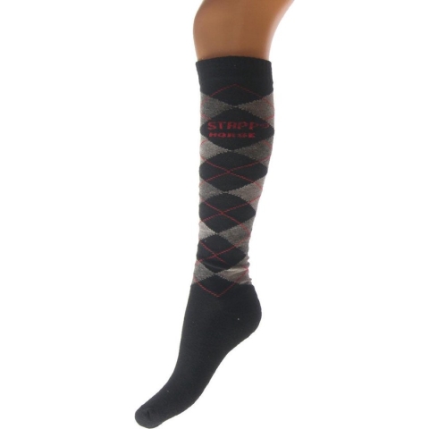 Stapp Horse Kniekous Horse Ruit Lurex Zwart - Ruiterkleding - 39-42