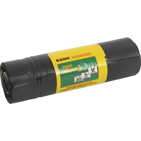 KOMO Afvalzakken met trekband - 60 l - 15 stuks