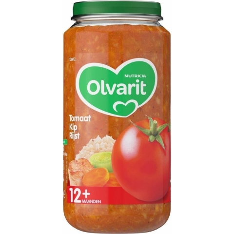 Olvarit Maaltijd 12m Tomaat Kip Rijst 250 gr