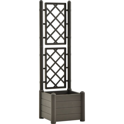 vidaXL-Plantenbak-met-latwerk-43x43x142-cm-PP-antracietkleurig