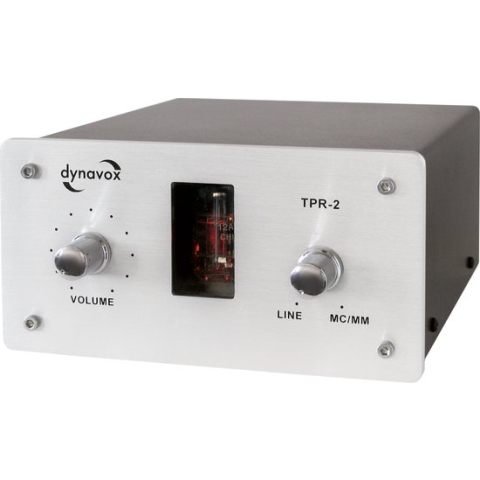 Dynavox TPR-2 phono voorversterker MM/MC met buizen in zilver