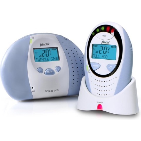 Alecto DBX-88 ECO - Full Eco DECT Babyfoon met Display - Blauw